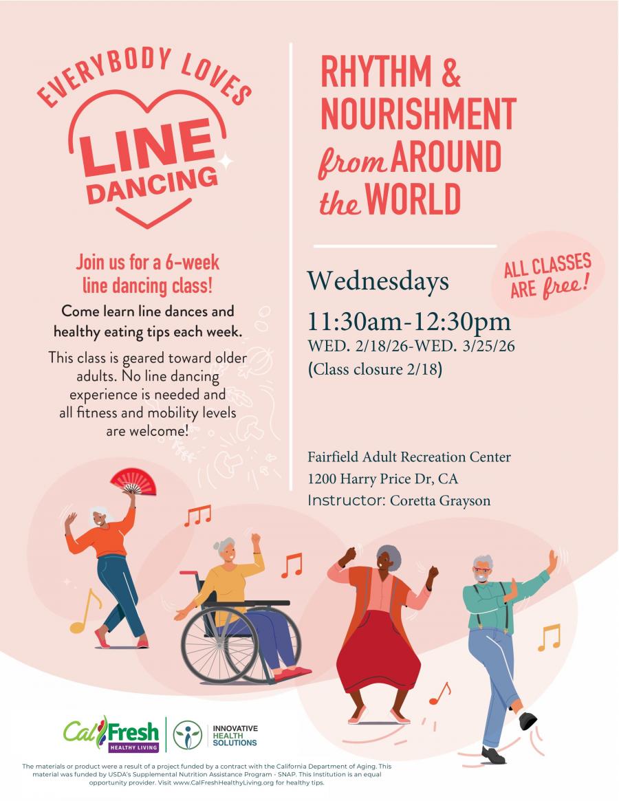 Everybody Loves Line Dancing at Fairfield Adult Rec Center